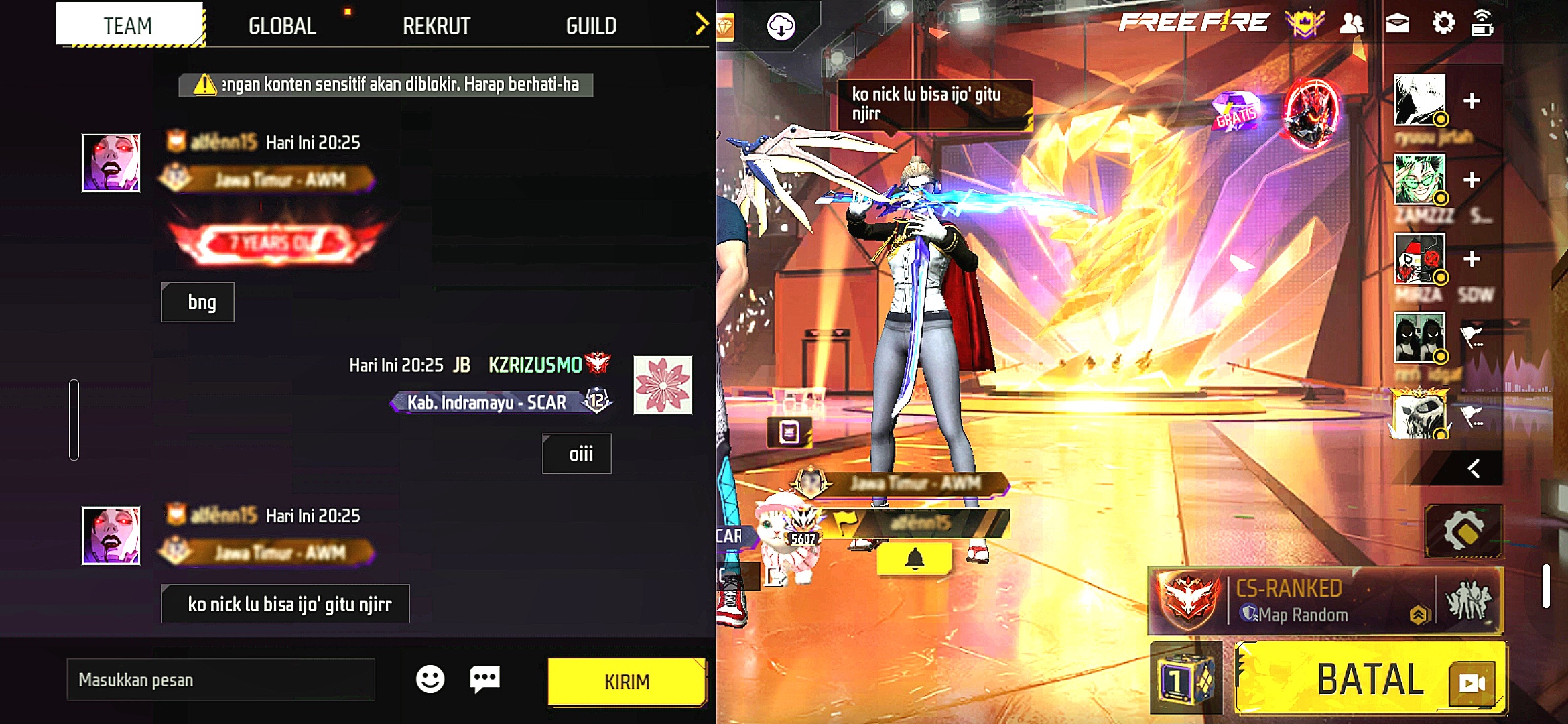 Nickname Hijau Gradiasi Craftland