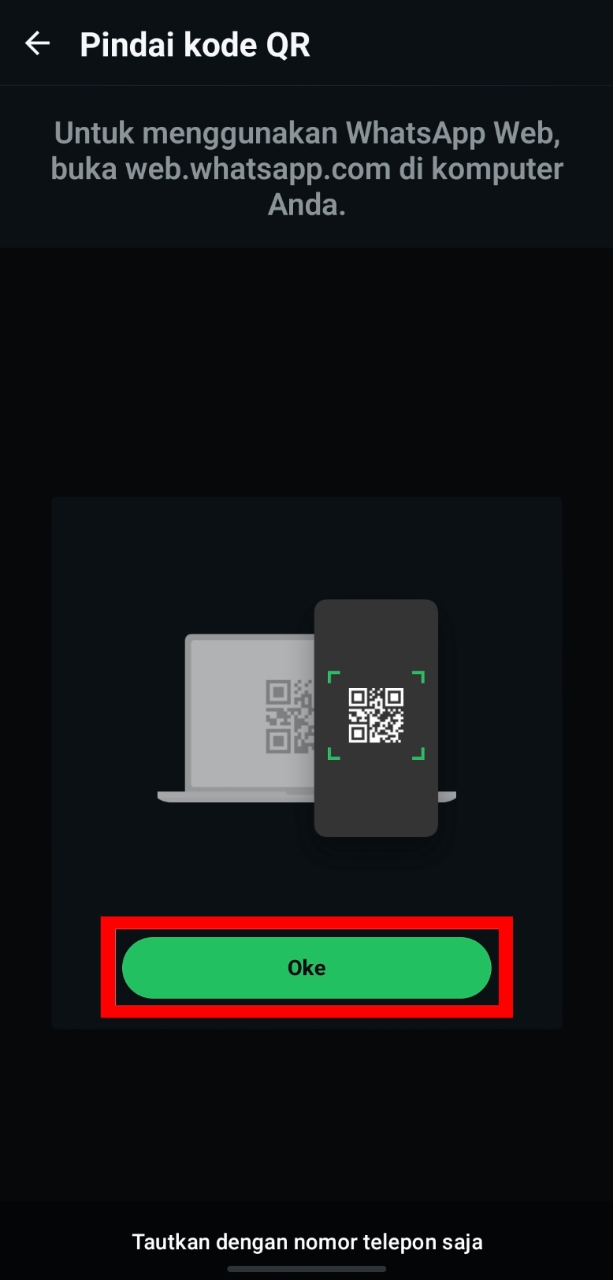 Langkah 4: Pindai QR dari admin
